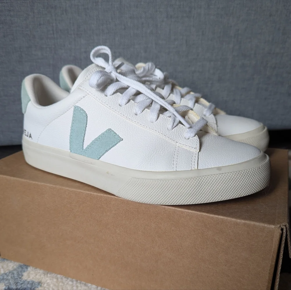 Veja Campo Extra White & Matcha Size 9 Womens White and Green Sneakers - Picture 14 of 14